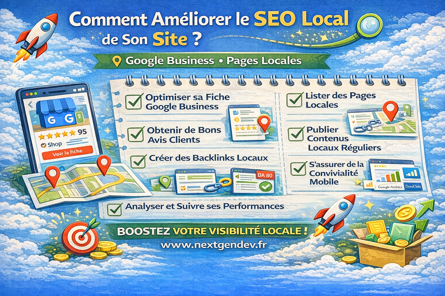 Comment ameliorer le SEO local de son site : Google Business Profile + pages locales